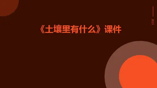 《土壤里有什么》课件