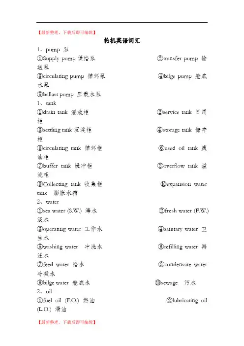 轮机英语(精编文档).doc