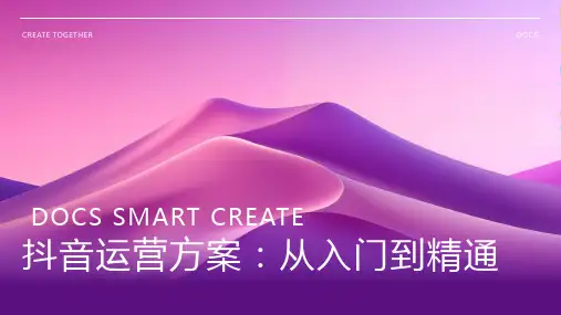 抖音运营方案