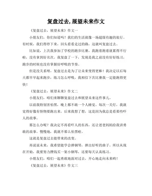 复盘过去,展望未来作文