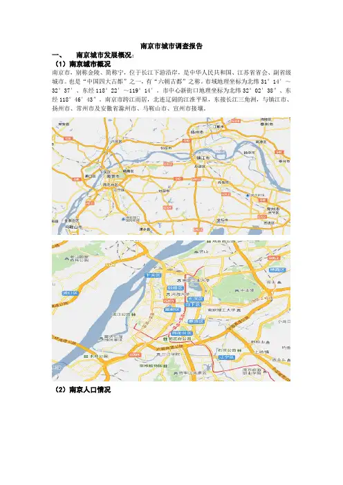2010年南京市城市调查报告