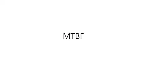 MTBF测试方法解释