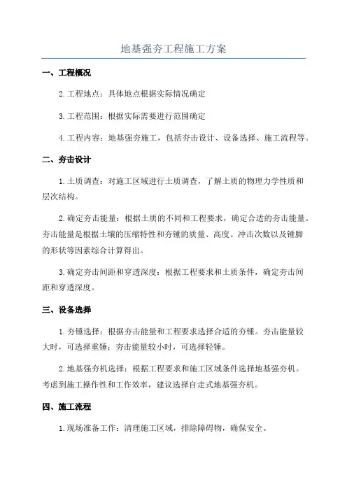 地基强夯工程施工方案