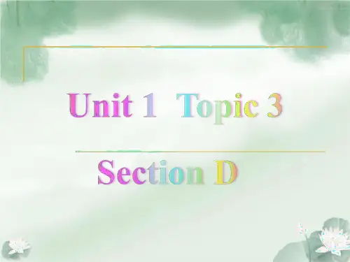 仁爱英语九年级上册课件 Unit 1 Topic 3 section D