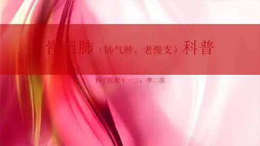慢阻肺科普ppt