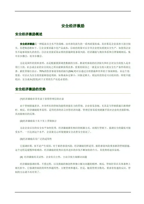 安全经济激励