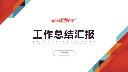 简约风部门年终总结汇报PPT模板 