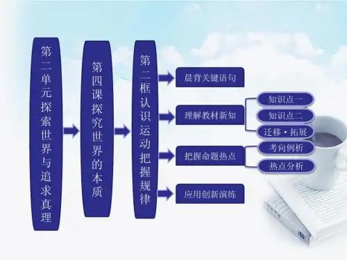 2013学年高中政治 教师用书 2.4.2认识运动 把握规律课件 新人教版必修4