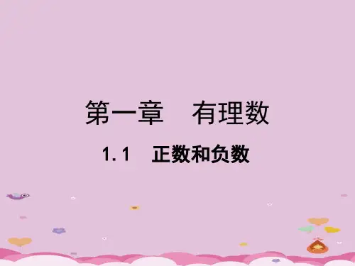 人教版七年级数学上册教学课件-1.1 正数和负数 优质课件PPT