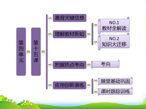【三维设计】高中历史 第一部分 第四单元 第十五课 开放后的外交亲新局面课件 北师大版必修1