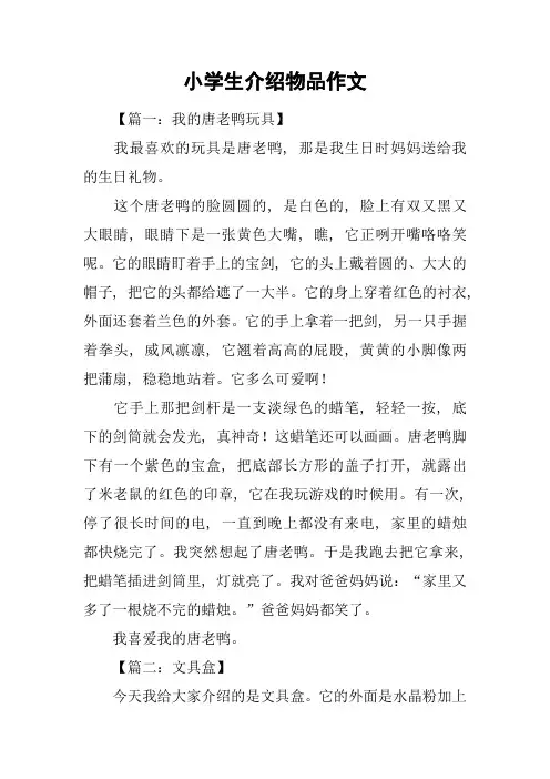 小学生介绍物品作文