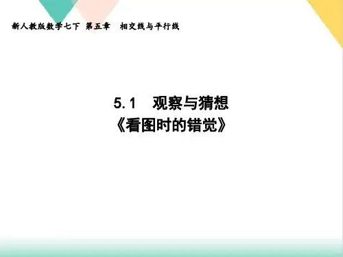课件人教版七年级数学下册_观察与猜想《看图时的错觉》