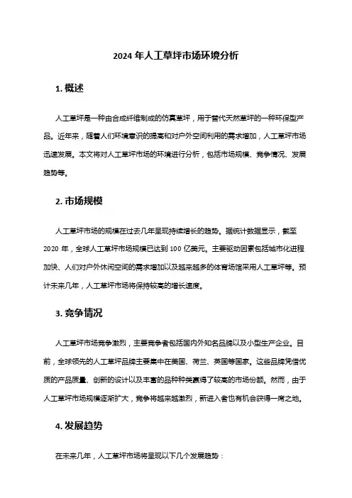 2024年人工草坪市场环境分析