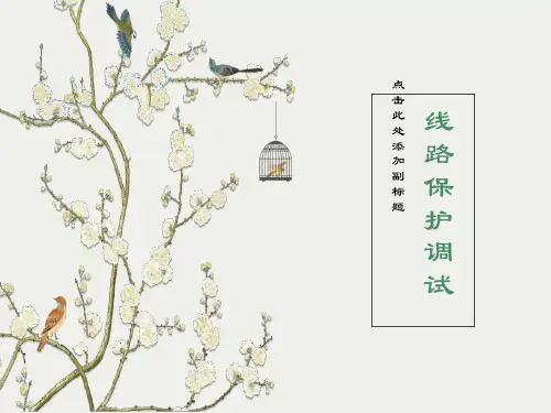 线路保护调试方法