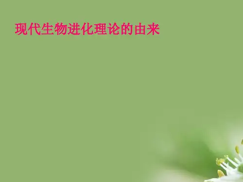 现代生物进化理论的由来22张ppt精选教学PPT课件