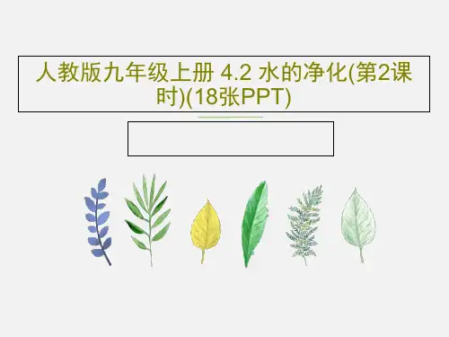 人教版九年级上册 4.2 水的净化(第2课时)(18张PPT)共20页