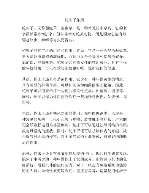 蛇床子作用