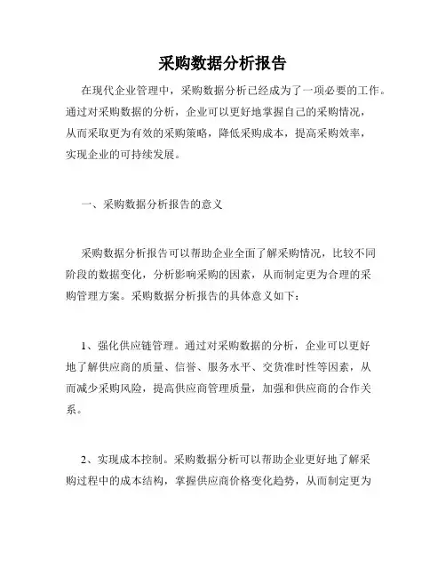 采购数据分析报告