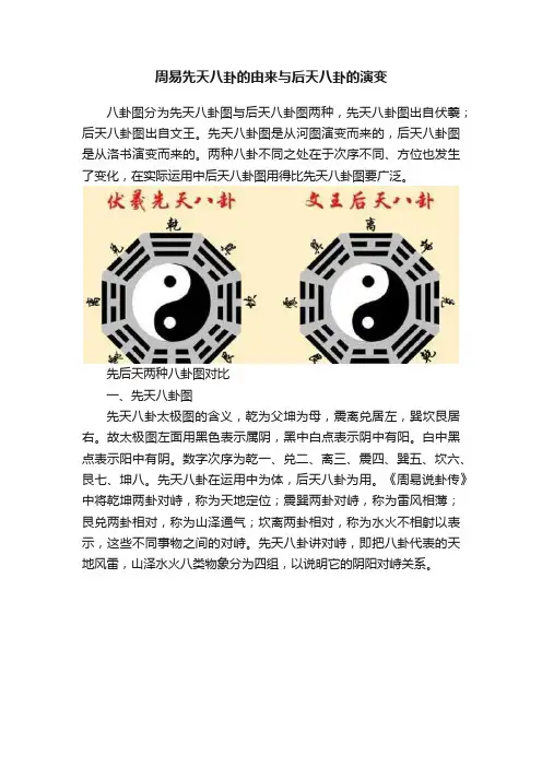 周易先天八卦的由来与后天八卦的演变
