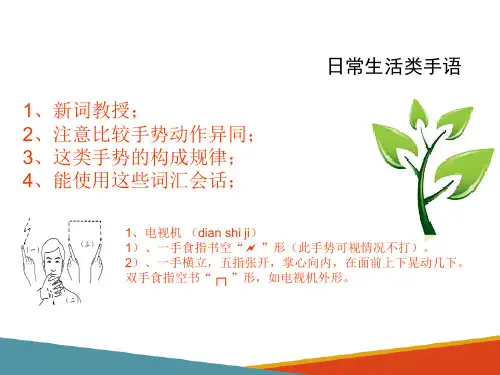 社会生活类手语学习—日常生活类手语