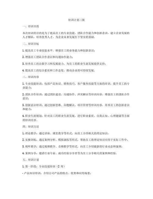 培训计划三级