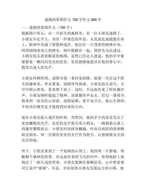 迷路的看图作文700字作文600字
