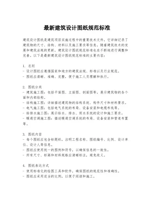 最新建筑设计图纸规范标准