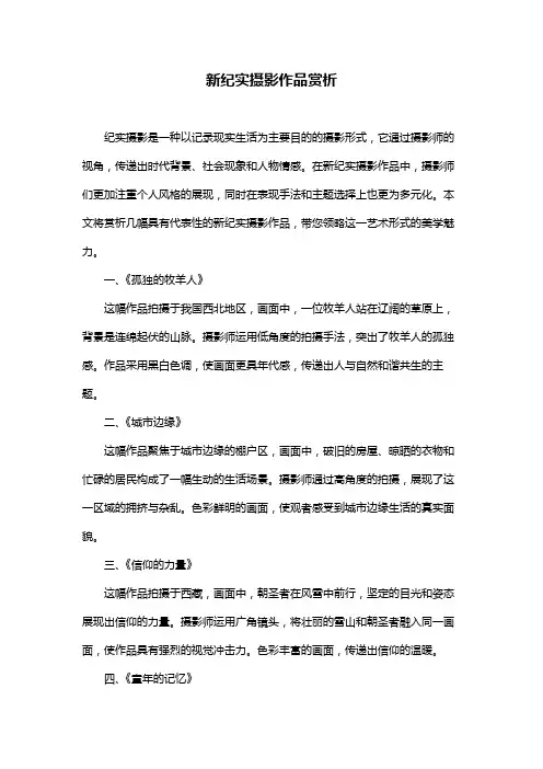 新纪实摄影作品赏析