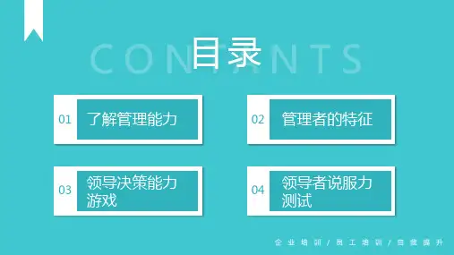 绿色扁平化自我管理能力训练PPT模板