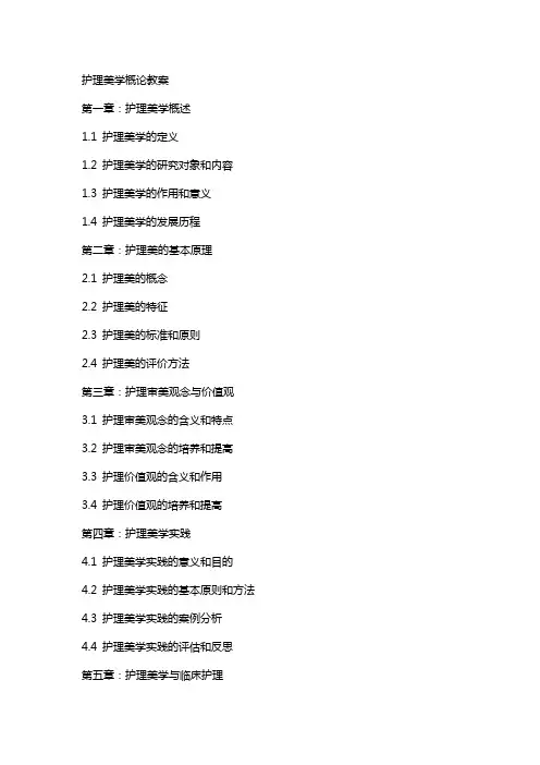 护理美学概论教案