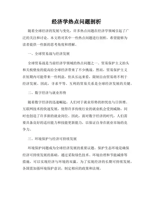 经济学热点问题剖析