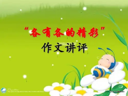 “各有各的精彩”作文评讲 PPT课件
