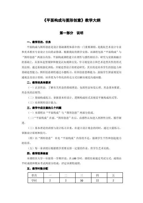 图形创意教学大纲
