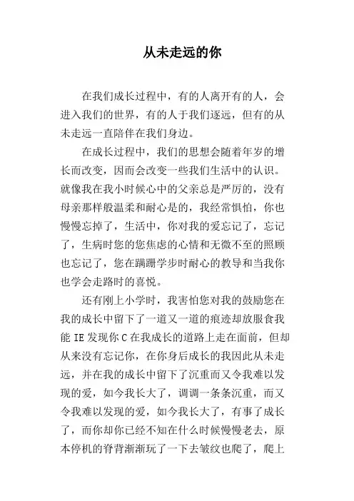 从未走远的你