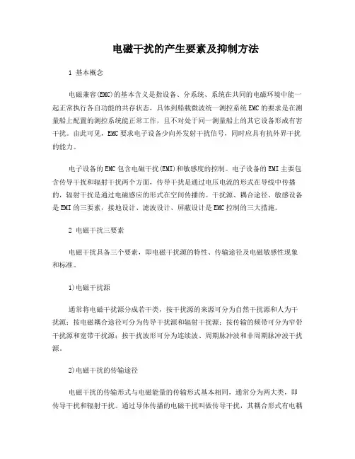 电磁干扰的产生要素