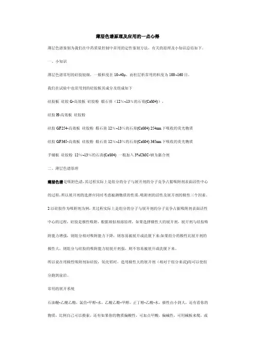 薄层色谱原理（硅胶吸附）
