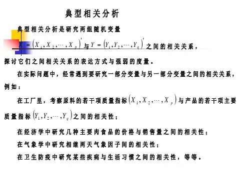典型相关分析模型
