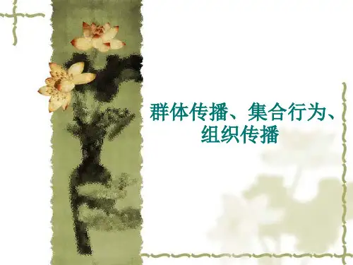 传播学教程(第二版)课件：群体传播、集合行为、组织传播