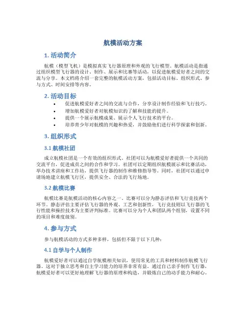 航模活动方案