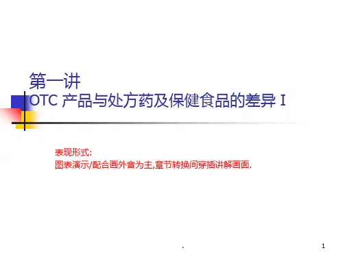 医药OTC销售培训教材PPT课件