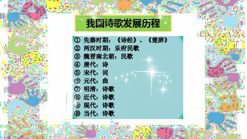 诗歌发展脉络(简史)