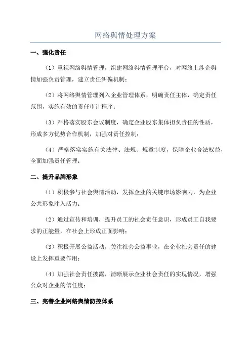 网络舆情处理方案