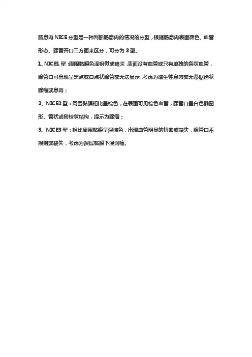 肠息肉nice分型标准