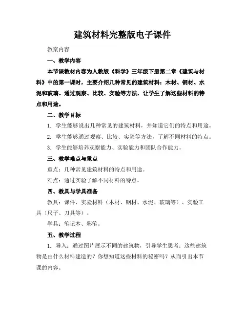 建筑材料完整版电子课件