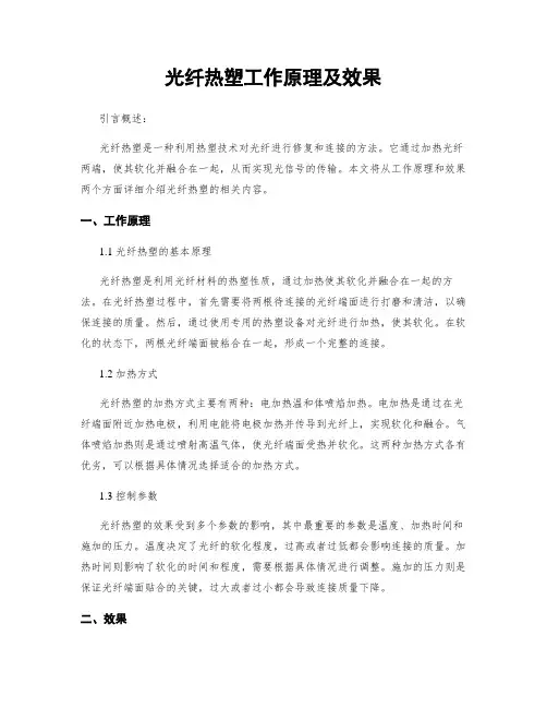 光纤热塑工作原理及效果