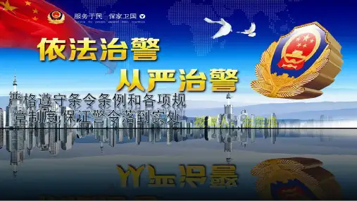 严格遵守条令条例和各项规章制度,保证警令落到实处课件