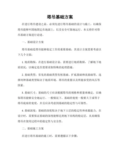 塔吊基础方案
