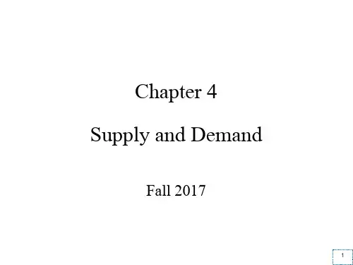 经济学原理 曼昆第七版第四讲讲义Supply and Demand ppt课件
