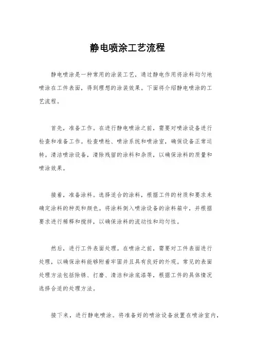 静电喷涂工艺流程