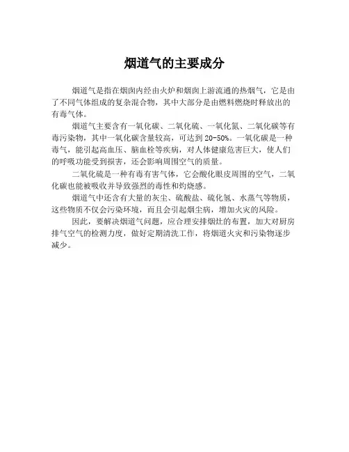 烟道气的主要成分